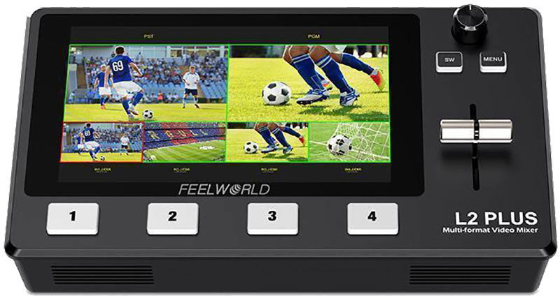 Videomixer med livestream och fyra HDMI-ingångar (L2 Plus)