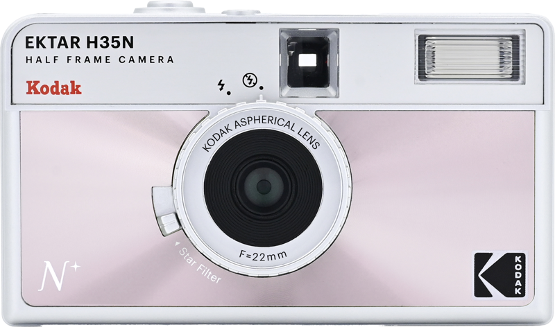 Kodak EKTAR H35N Glazed Pink Analog Kompaktkamera Halvformat