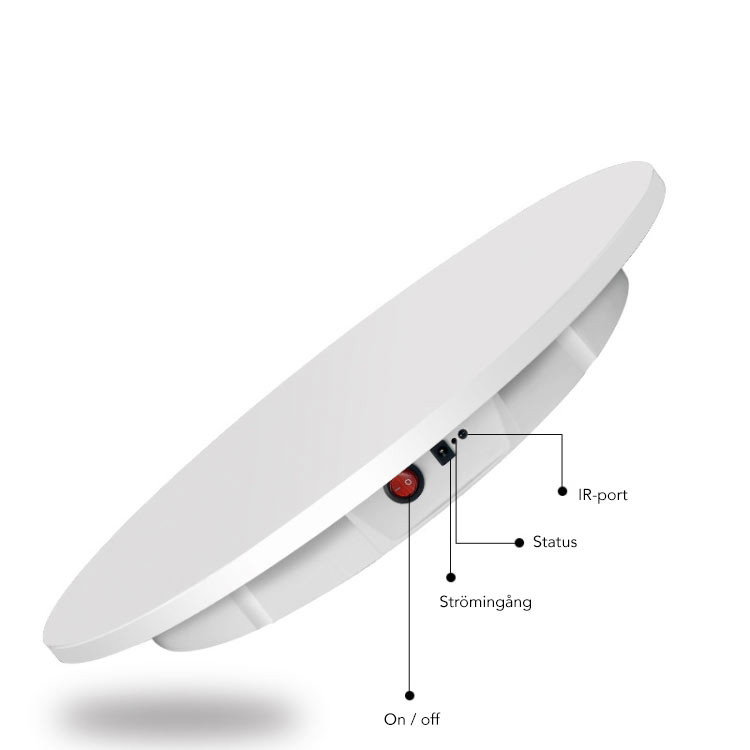 360-Bord för produktfoto och display 60 cm (vit)