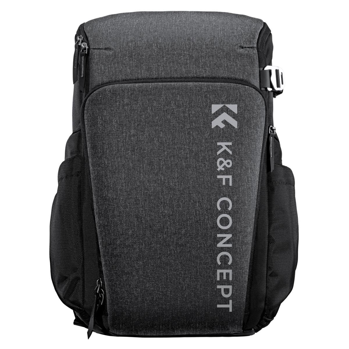 Kameraryggsäck 25L med regnskydd för Canon/Nikon/Sony/DJI Mavic (Grå)