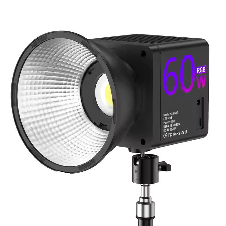 60W Portabel Videolampa RGB 6700mAh