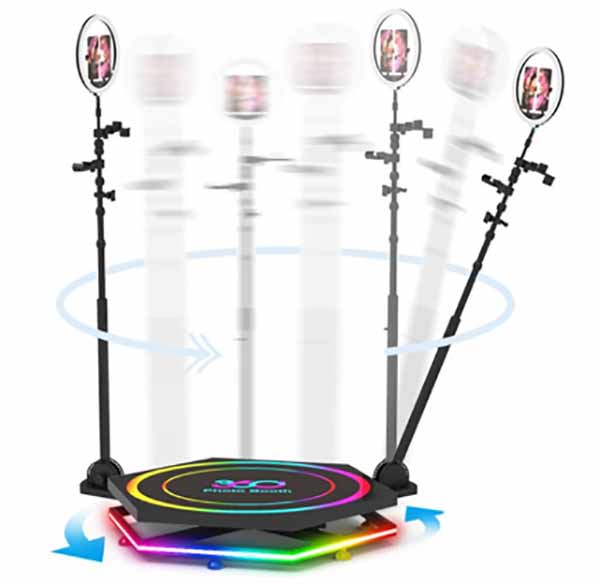Photo booth 360 snurrplatta RGB 60 cm