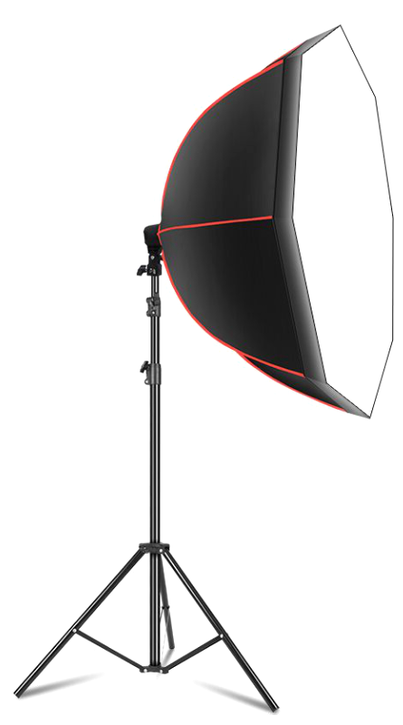 Softbox octa 95cm med inbyggt ljus!