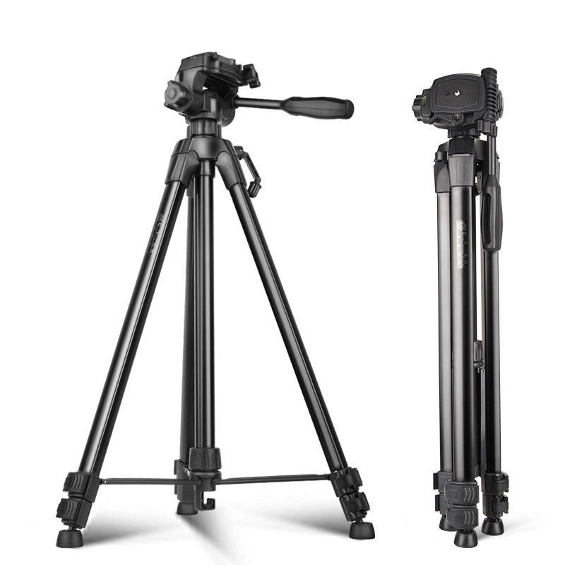 Videostativ med videohuvud och snabbplatta 173cm