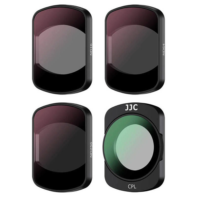 Filterset 4 delar för DJI Osmo Pocket 4 & 3 med ND16, ND64, ND256 & CPL