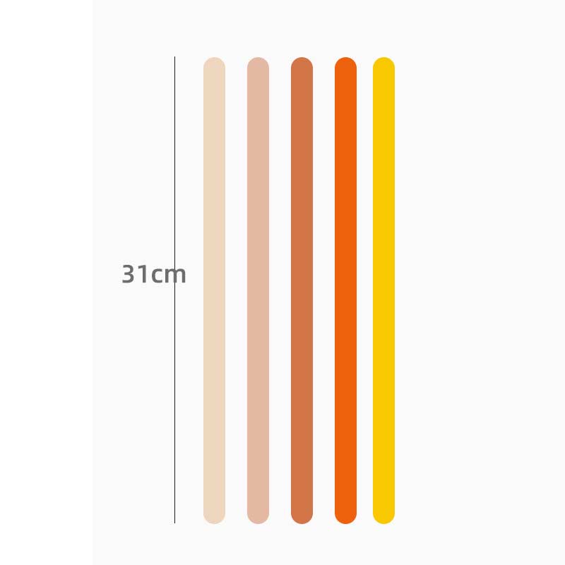 Färgglada remsor – 5-pack dekorativa remsor för styling och produktfotografering (Orange)
