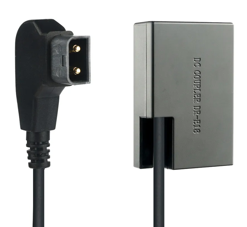 DR-E18 Dummy-batteri med D-tap LP-E17