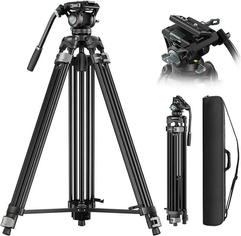 Videostativ Heavy Duty med Fluid videohuvud