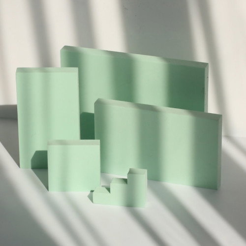 Styling props för Instagram ljusgröna fyrkanter