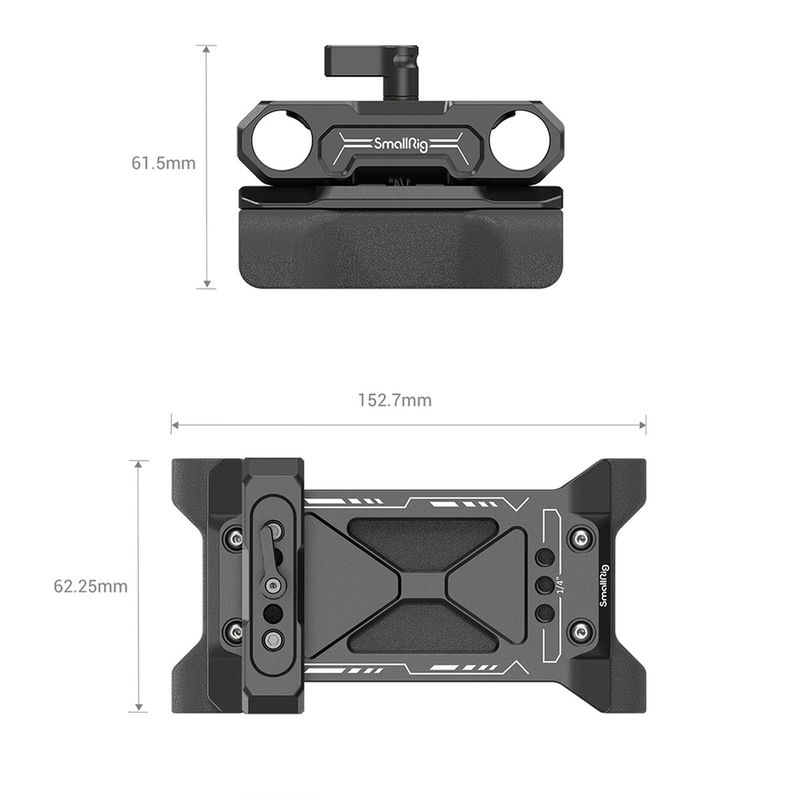 Axelstöd med rod clamps