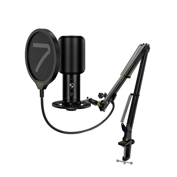 USB mikrofon för laptop och mobil podcastpaket
