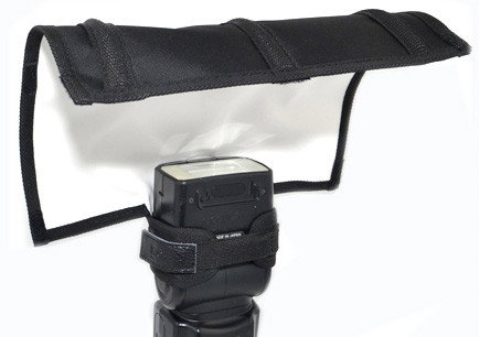 Blixtreflektor vit (böjbar modell) (Mellanstor)