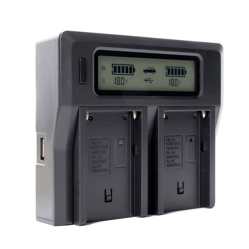 Dubbelladdare för Sony-batterier för Sony NP-FW50