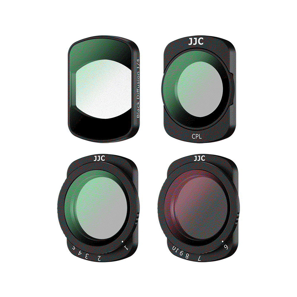 Filterset 4 delar för DJI Osmo Pocket 4 & 3 med CPL, VND & Black Mist 1/4