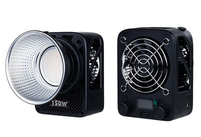 150W LED-Lampa liten som ett V-Mount batteri!