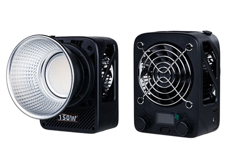150W LED-Lampa liten som ett V-Mount batteri!