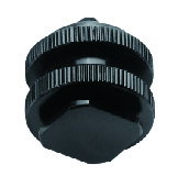Tillbehörsfäste med fot (Dubbla plattor + 1/4" gänga)