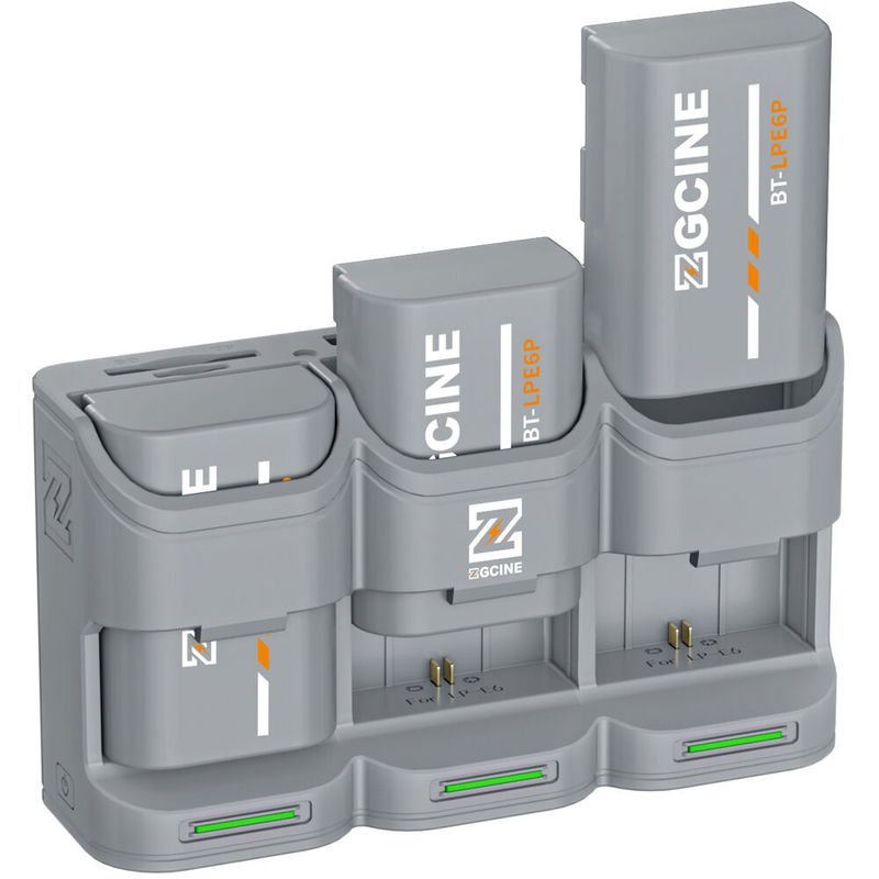 Trippelladdare för Canon LP-E6 / E6N / E6NH / E6P Kit med 3 LP-E6P batterier