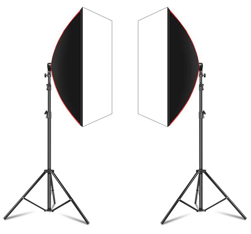 Softbox 60 x 90 cm med inbyggt ljus paket
