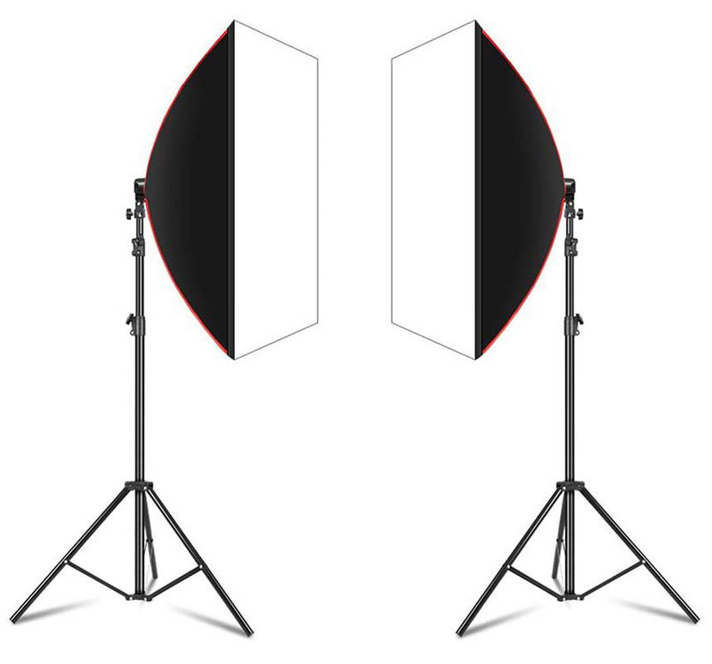 Softbox 60 x 90 cm med inbyggt ljus paket