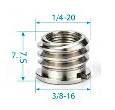 Adapter från 1/4" till 3/8"