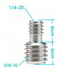 Adapter från 1/4" till 3/8"