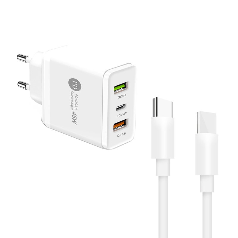 USB-C PD-laddare 45W med laddkabel