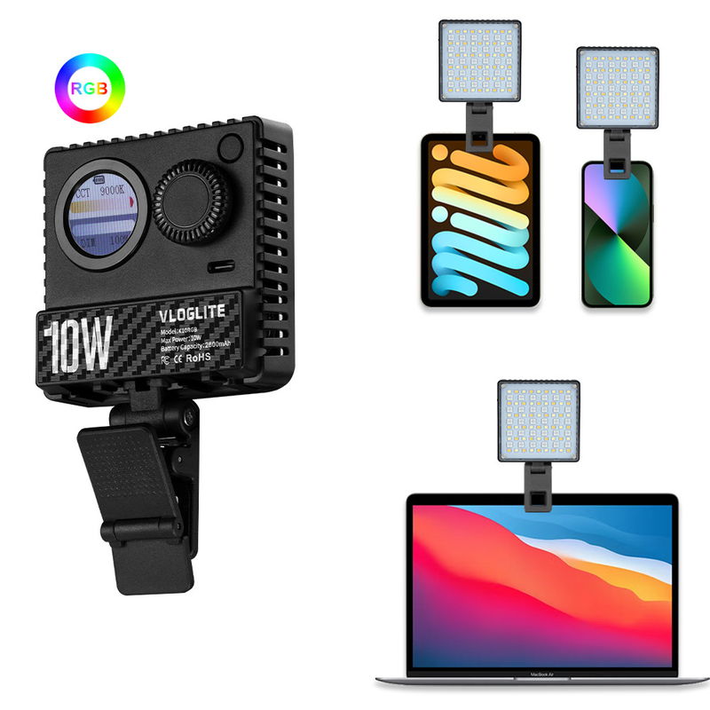 Portabel 10W LED-panel i fickformat med RGB