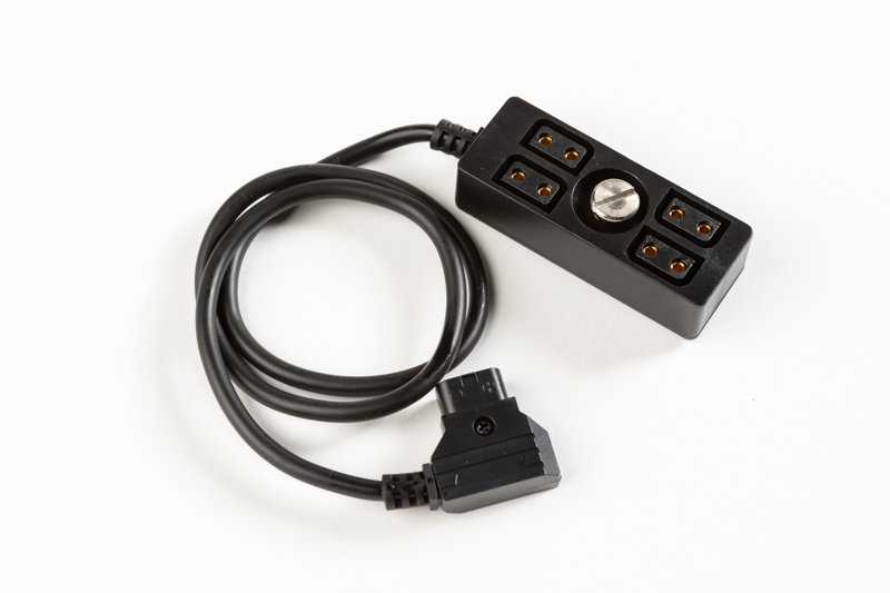 D-Tap Hub 4-port splitter med skruv (Svart)