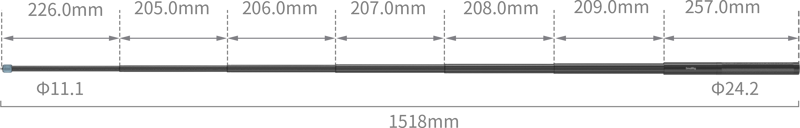 Selfiepinne för 360 kameror, max 150cm