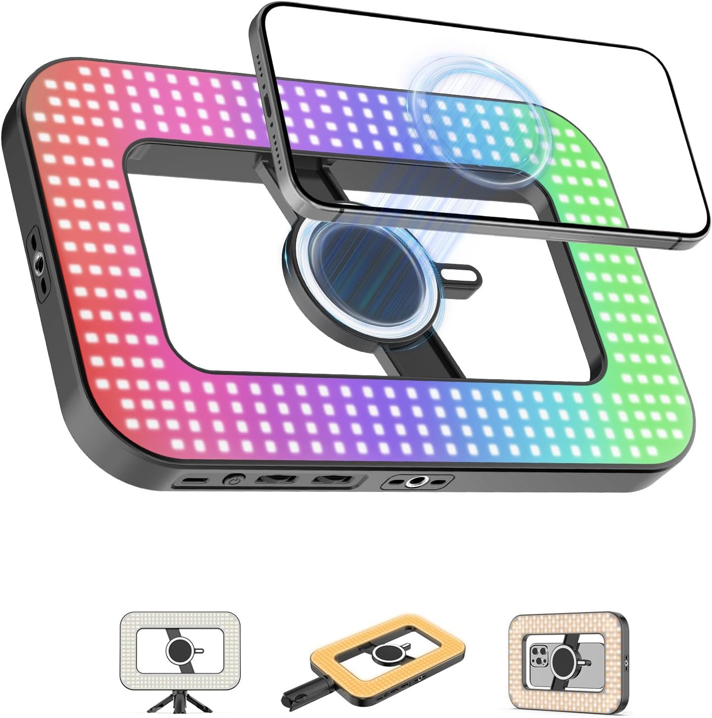 Mobilhållare med inbyggt ljus RGB Magsafe