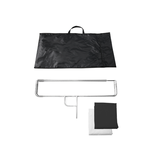 Flagga med hopfällbar ram 60 x 75 cm diffusor svart