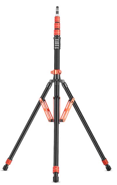 Studiostativ i kolfiber 2.6 meter justerbara ben