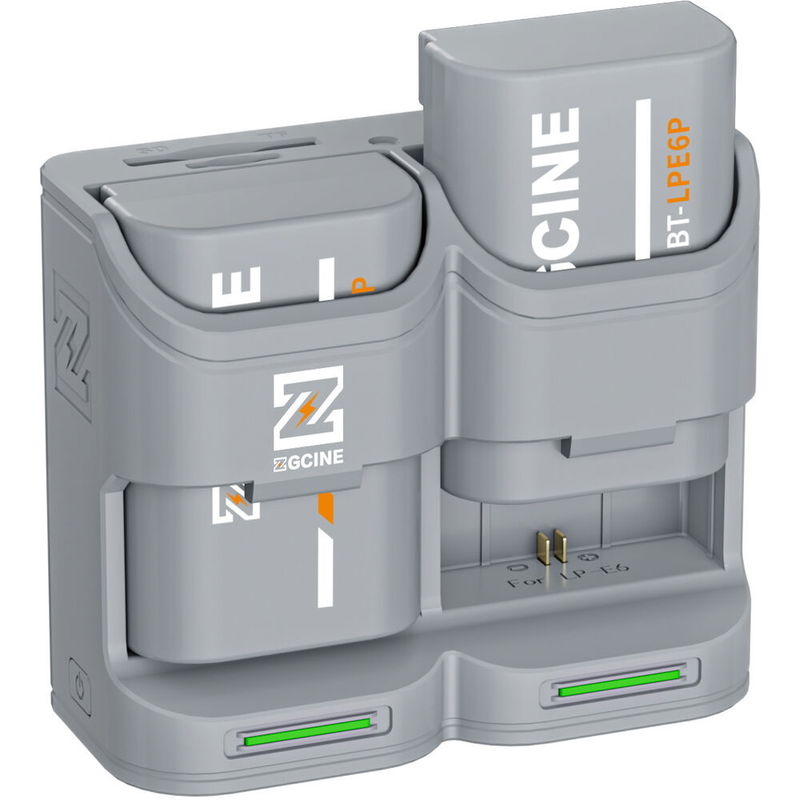 Dubbelladdare för Canon LP-E6 / E6N / E6NH / E6P Kit med 2 LP-E6P batterier