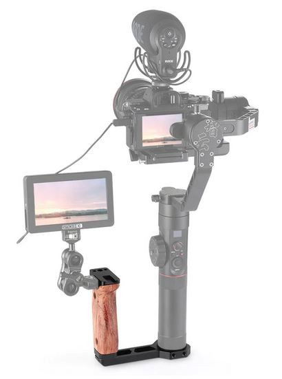 SmallRig Wooden Side Handle for DJI Ronin-S/SC & ZHIYUN CRANE 2S/2/V2 & MOZA Air 2/AirCorss 2 Gimbals BSS2222