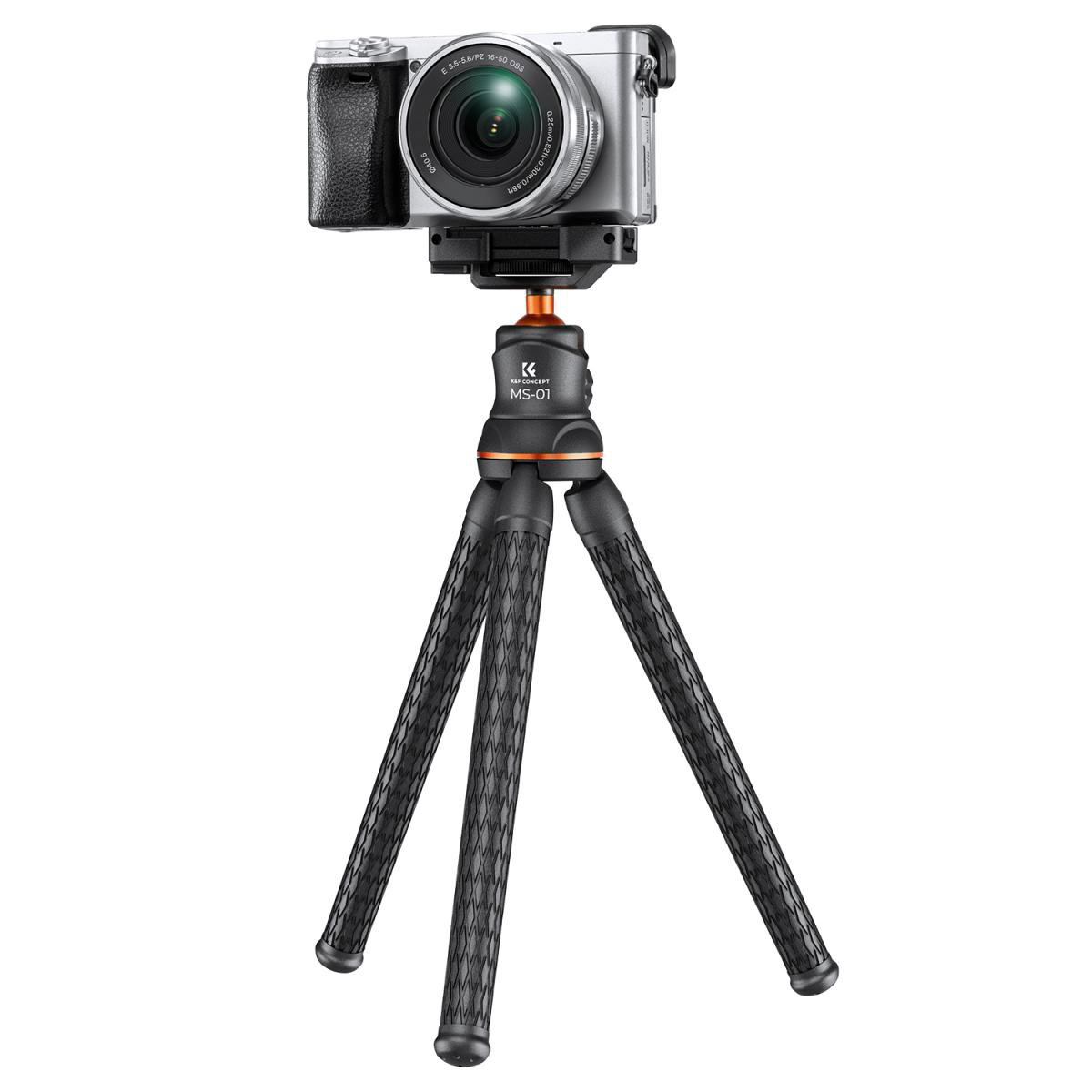 Flexibel Mini Tripod med fjärrkontroll för kamera och mobil