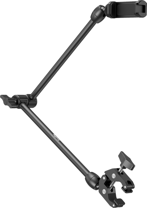 Montera mobilen i skrivbordet med en magic arm Montera mobilen i skrivbordet med en magic arm