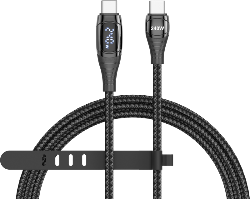 USB-C Datakabel rak 100cm 240W USB-C Datakabel rak 100cm 240W
