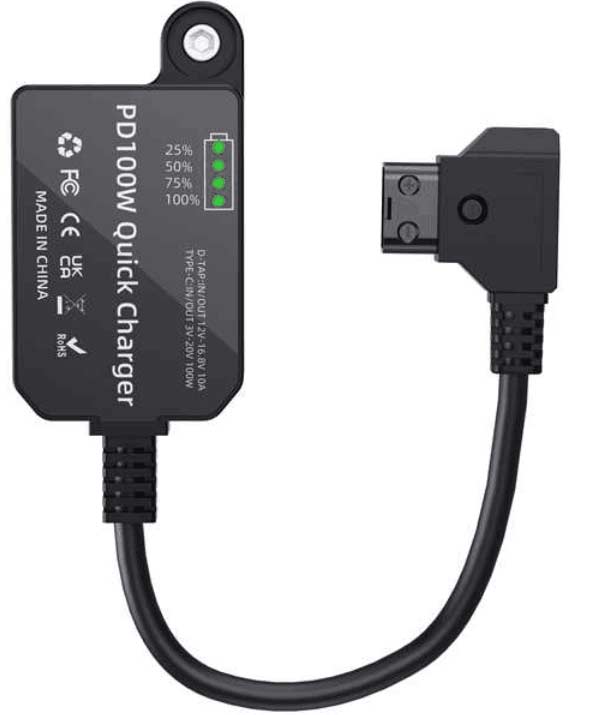 PD USB-C 100W till D-Tap Snabbladdare