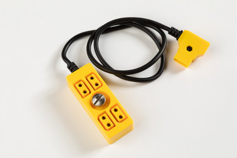 D-Tap Hub 4-port splitter med skruv (Gul)