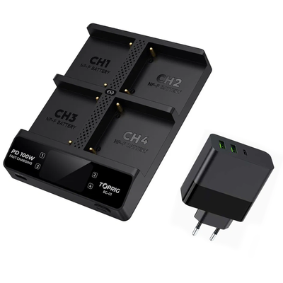 Sony NP-F Snabbladdare USB-C med nätadapter
