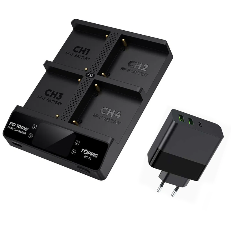 Sony NP-F Snabbladdare USB-C med nätadapter