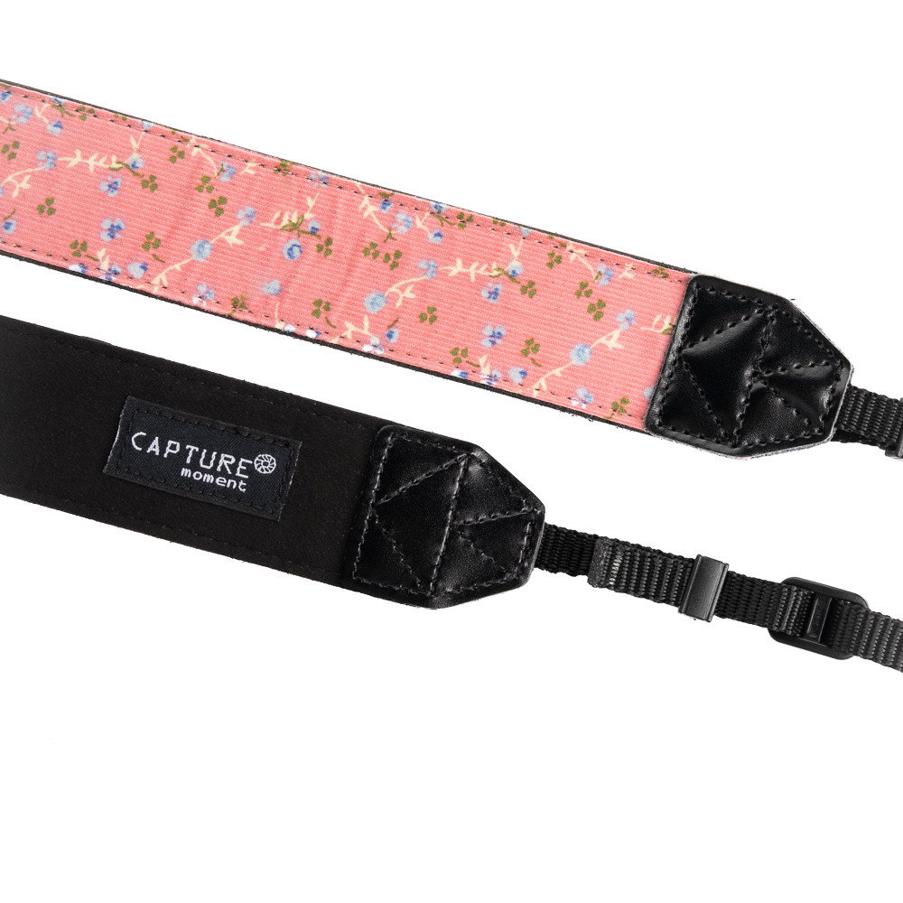 Mönstrad kamerarem Rosa/Blå