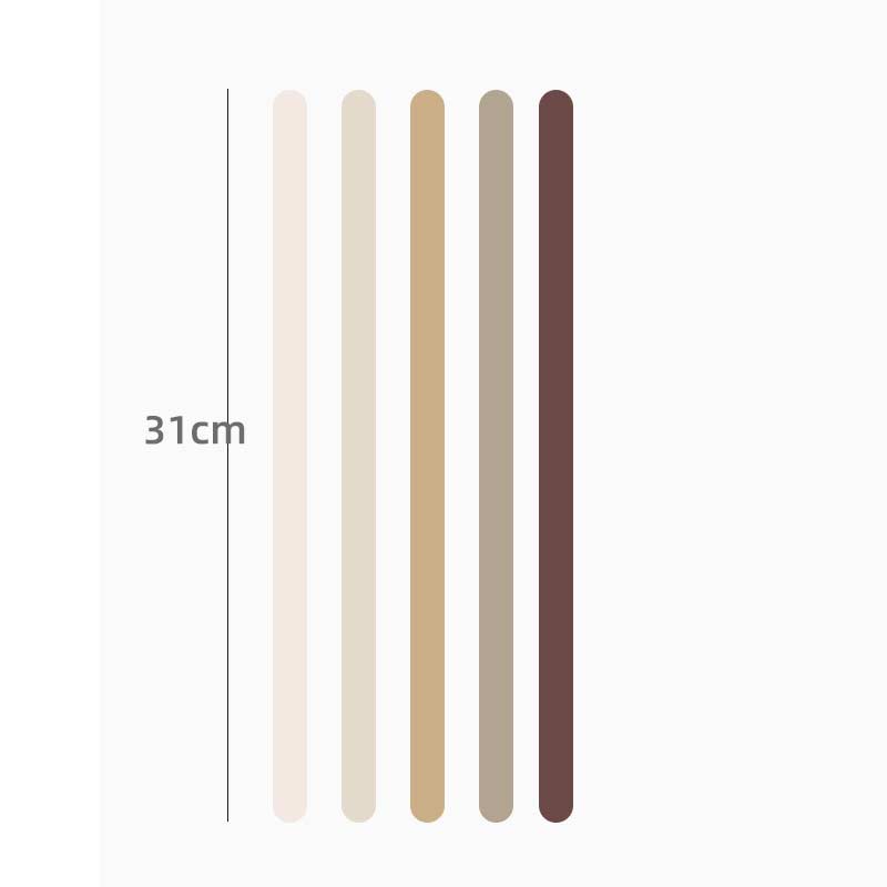 Färgglada remsor – 5-pack dekorativa remsor för styling och produktfotografering (Brun)