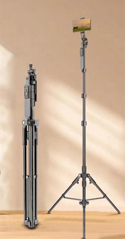 Mobilstativ med snabblås och fjärrkontroll