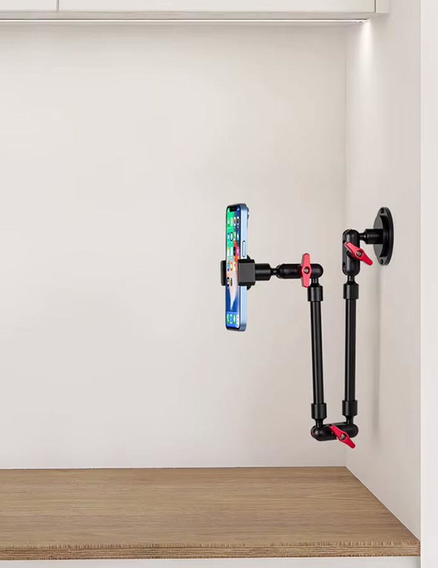Montera mobilen i väggen med magic arm magsafe