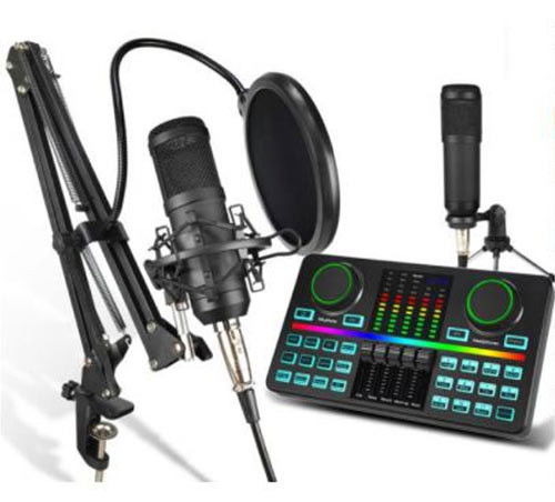 Studiomikrofon med XLR + mixer