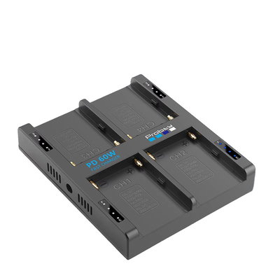 Snabbladdare 65W för 4 st NP-F batterier PD