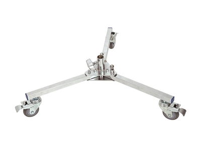 Belysningsstativ med hjul och låg bas (höjd 25 cm)