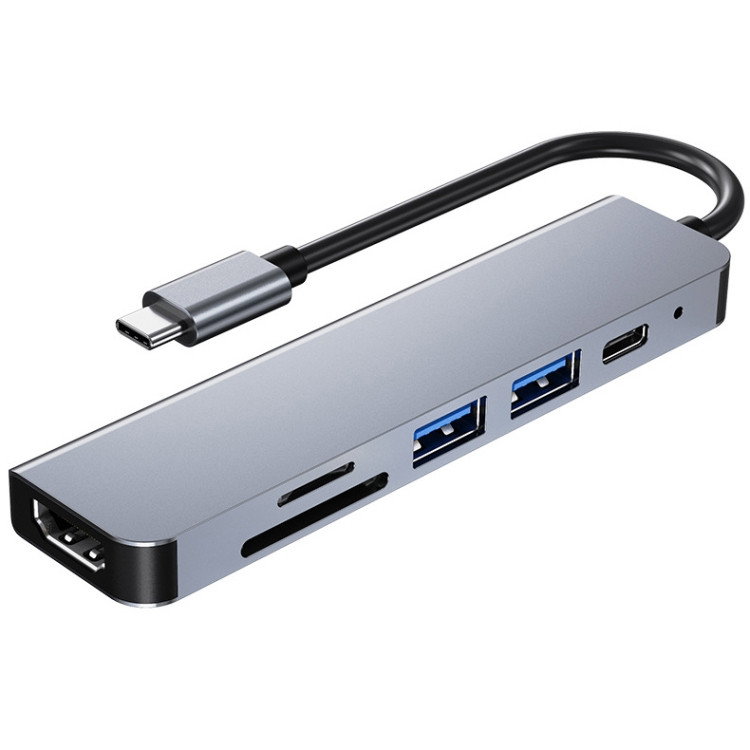 USB-C Multiadapter med 6 anslutningar